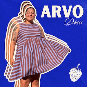 Arvo-Kleid – Schnittmuster für Anfänger: Gerafftes Tulpenmuster (Digitaler Download)