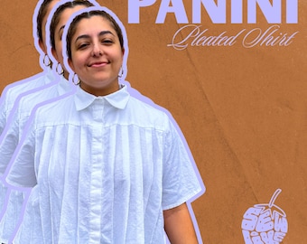 Panini Pleated Shirt PDF Advanced Sewing Pattern: All Around Pleat Top (Digital Download)