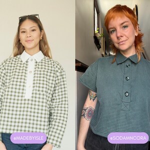 Canterbury Polo Top PDF Intermediate Sewing Pattern: Size-Inclusive Genderless Top (Digital Download) image 3