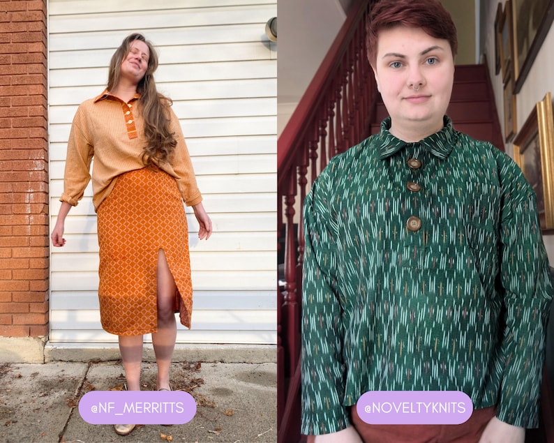 Canterbury Polo Top PDF Intermediate Sewing Pattern: Size-Inclusive Genderless Top (Digital Download) image 7