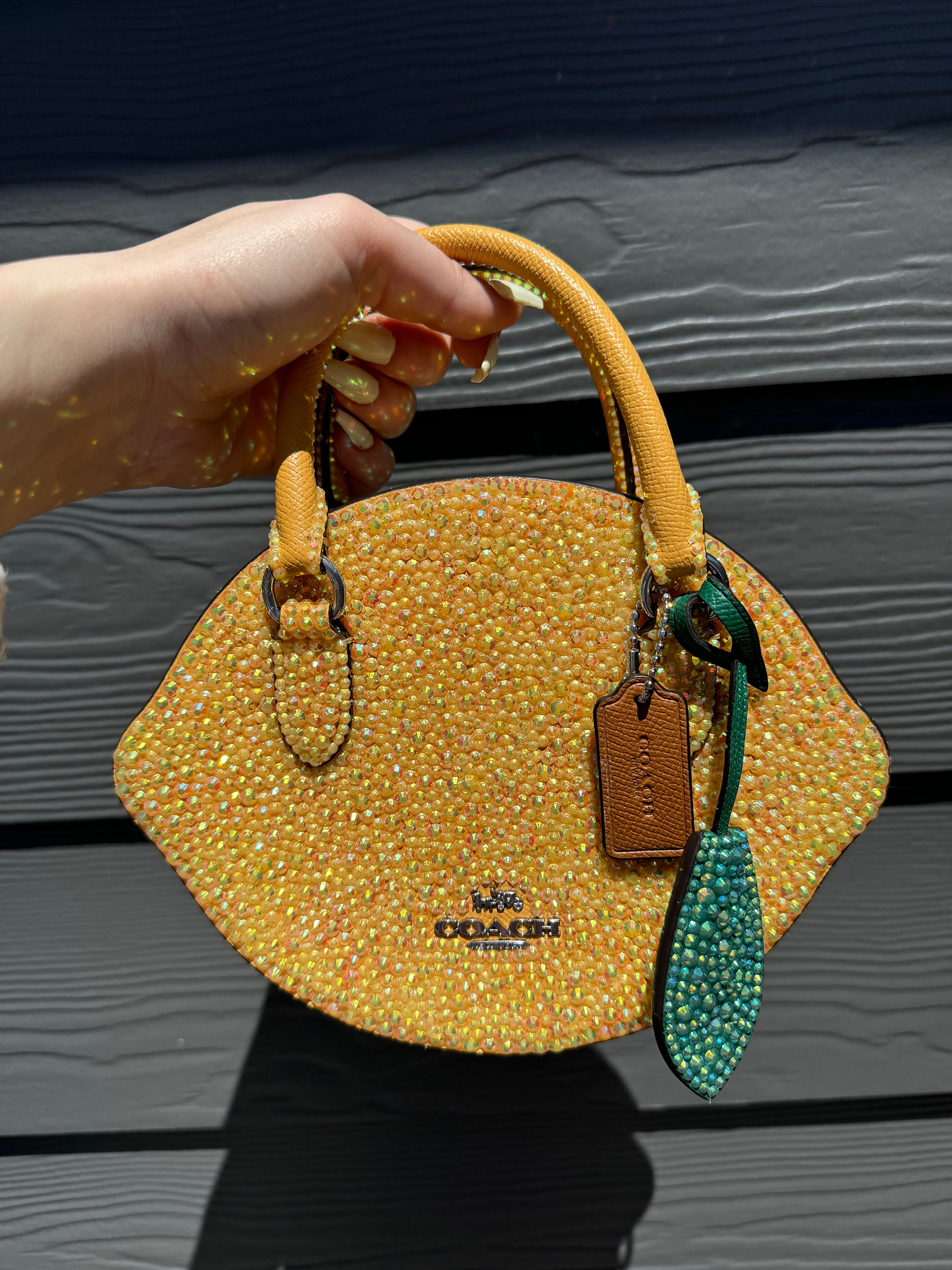 Coach Rhinestone Lemon Purse Etsy