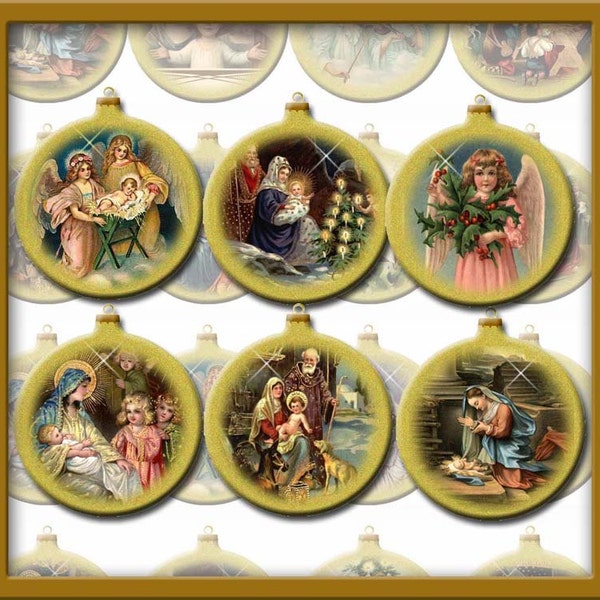 Nativity Ornaments Printable - Etsy