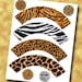 Jungle Animal Prints- Cupcake Wrapper Templates &amp; Toppers- Tiger ...