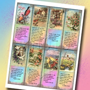 bible verse bookmarkstags 8 inspirational verses with etsy