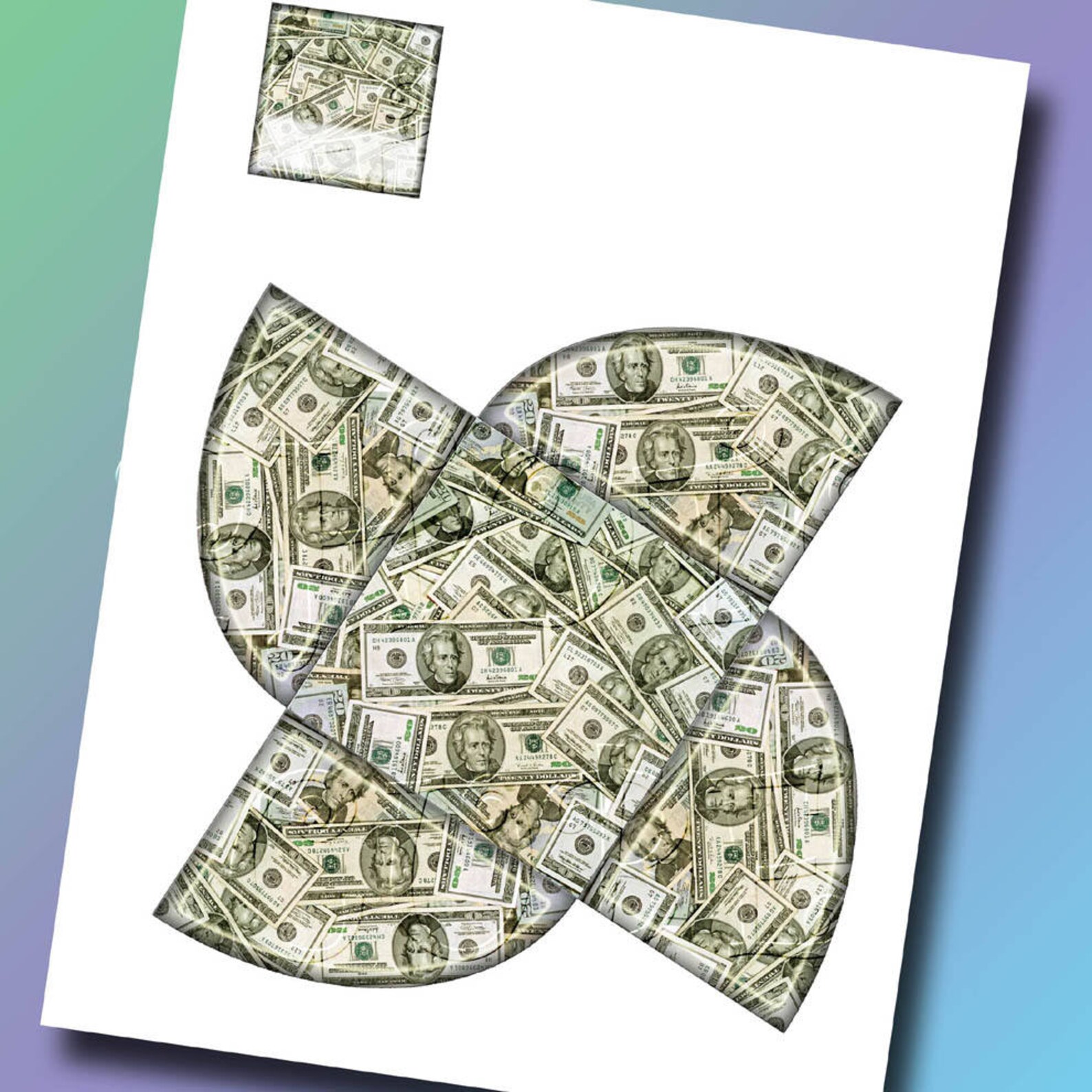 Clever Stack of Money Gift/favor Box Template Withtag create - Etsy