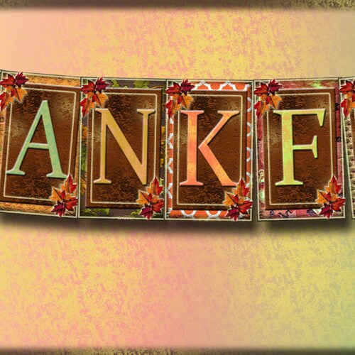 Fall Bunting Flags Primitive Autumn Banner Instant Download - Etsy