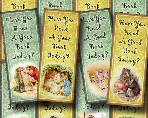 Beatrix Potter Characters ViNtAgE ArT BookMarks Print Your Own beatrix-potter-characters-vintage-art-bookmarks-print-your-own