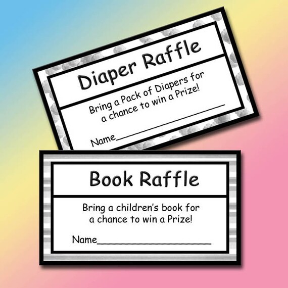 baby shower book raffle tickets