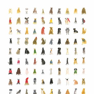 Faye Moorhouse Giclee Print || 100 HIDEOUS HOUNDS