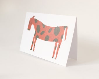 Red Horse | Greetings Card | Faye Moorhouse