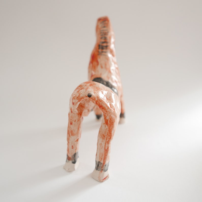 Ceramic ornament Pink Horse