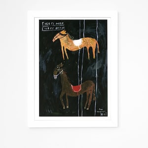Limited Edition Hand Finished Art Print Fierce Horse Fierce Horse FAYE MOORHOUSE image 1