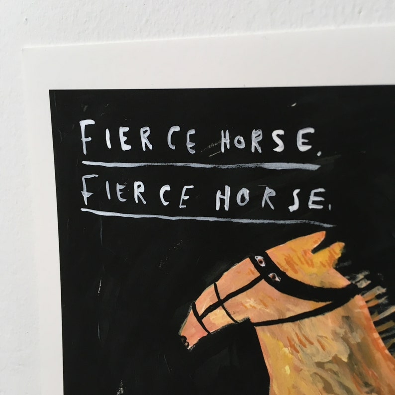 Limited Edition Hand Finished Art Print Fierce Horse Fierce Horse FAYE MOORHOUSE image 5
