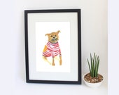 Original Hand-painted custom Pet Portrait by Faye Moorhouse