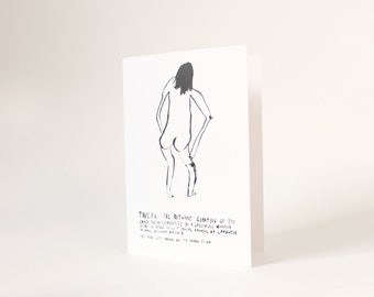 Twerking Lady | Greetings Card | Faye Moorhouse