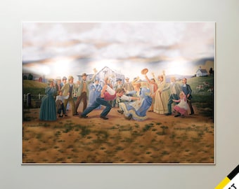 Sunday Boxing Pawnee City Hall Mural Poster Print