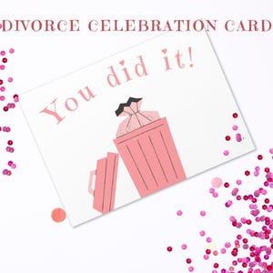 Carte drôle de célébration de divorce | Invitation à une fête de rupture pour ex-femme | Humour mettant fin à une relation