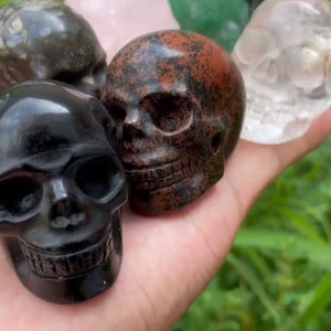 1.8" Natural quartz crystal skull,Hand carved skull,Crystal skull,crystal gift,Home Decoration Gifts,Crystal healing/pc