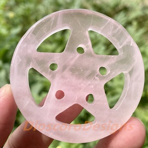 2&quot; Natural Rose Quartz pentacle,Quartz crystal star,Home Decoration,Crystal Carving,Mineral Specimens,Crystal Healing,Crystal Energy 1pc