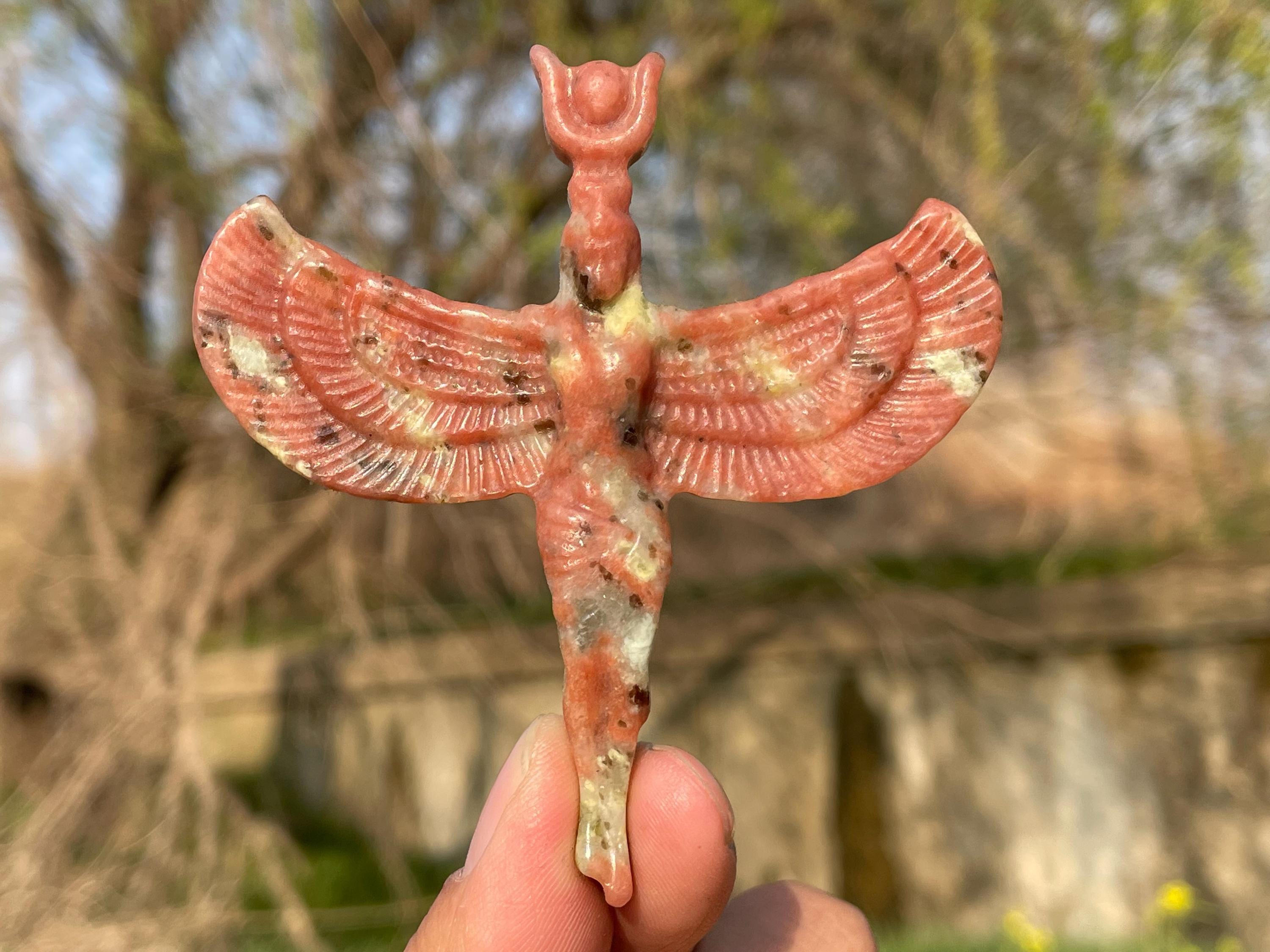 3" Natural Sesame stone quartz crystal angel,Crystal hand carved angel,Specimens,Crystal skull,crystal gift,Home Decoration Gifts,Random 1pc