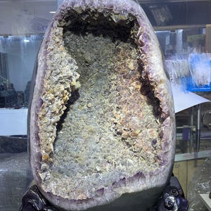 238kg Natural amethyst geode, Crystal geode,Amethyst cluster,Home decoration,Crystal specimen,Crystal gift,Crystal healing+STAND