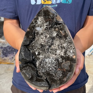 10.2&quot; Natural dragon septarian geode,Quartz  Crystal geode,Quartz egg,Crystal cluster,Crystal cluster,Home decoration,healing