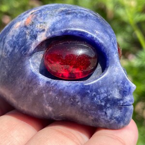 2.3&#39;&#39;+Hand carved Alien,Crystal Alien skull, skull,Natural sodalite Alien skull,Crystal skull,Crystalskull,Home Decoration Gifts, random 1pc