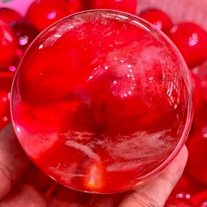 Red Melting Quartz Stone Sphere,crystal Ball,quartz Ball, Energy ...