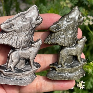 3&#39;&#39;Natural Silver Obsidian Wolf,gold obsidian Hand carved Wolf skull,Crystal Wolf skull,Quartz crystal skull,Home Decoration Gifts/pc