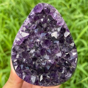 3.4&quot;Natural amethyst geode, Crystal geode,Amethyst cluster,Home decoration,Crystal specimen,Crystal gift,Crystal healing R-122