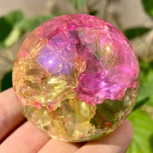 1.9&#39;&#39;+ Colours Ball Aura Crackle glass Sphere,crystal ball,Explode glass ball, Aura Crystal Glass Ball,crystal ball decorate,crystal gift/pc