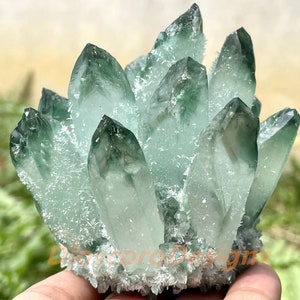 Green quartz crystal cluster specimen,Quartz Crystal specimen,Home decoration,Energy crystal,Crystal gift,Crystal healing random 1pc