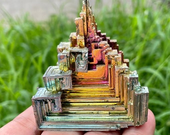 Rainbow Bismuth Specimen: Roher Edelstein Kristall für Wohnkultur