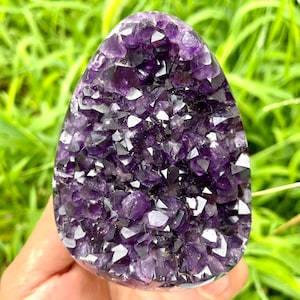 3.5&quot;Natural amethyst geode, Crystal geode,Amethyst cluster,Home decoration,Crystal specimen,Crystal gift,Crystal healing R-124