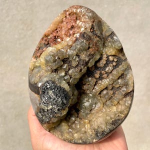 5.3&quot; Natural dragon septarian geode,Quartz Crystal egg,Crystal geode,Crystal cluster,Calcite cluster,Home decoration,healing R526
