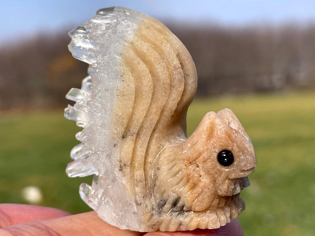 クォーツクリスタルリス彫刻、天然石ホームデコレーション - Etsy 日本