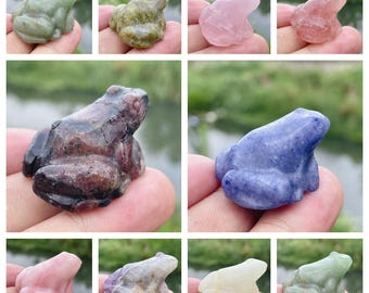 Cráneo de rana de cristal de cuarzo: piedra curativa tallada a mano, decoración del hogar