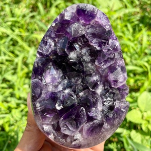 4.3&quot;Natural amethyst geode, Crystal geode,Amethyst cluster,Home decoration,Crystal specimen,Crystal gift,Crystal healing R-8