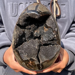 8.8&quot; Natural dragon septarian geode,Quartz  Crystal geode,Quartz egg,Crystal cluster,Crystal specimens,Home decoration,healing R551