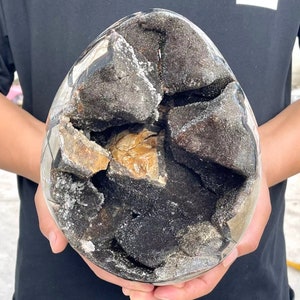 8.5&quot;13.8LB Natural dragon septarian geode,Quartz  Crystal geode,Quartz egg,Crystal cluster,Calcite cluster,Home decoration,healing R48