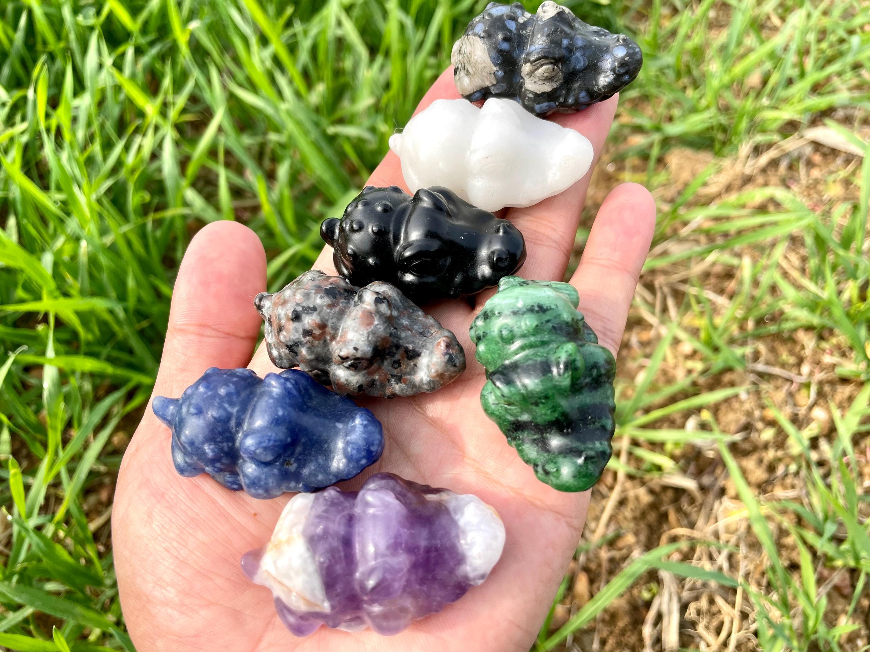 Quartz Crystal Crocodile: Hand Carved Alligator Figurine, Healing