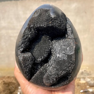 5.9&quot; Natural dragon septarian geode,Quartz  Crystal geode,Quartz egg,Crystal cluster,Crystal specimens,Home decoration,healing R529