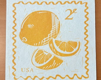 Lemon Postage Print