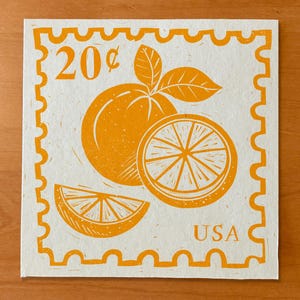 Orange Postage Print