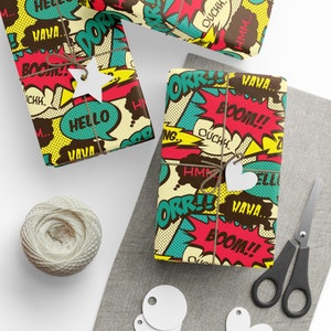 Superhero Wrapping Paper | Fun Gift Wrap | superhero Wrap | superhero Wrapping | superhero Birthday | superhero Gift Wrap | superhero | Fun