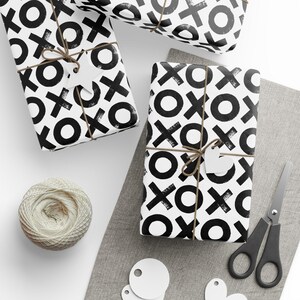 Carta da regalo XOXO / Carta da regalo Love / Compleanno XOXO Love / Regalo XOXO moderno / Carta da regalo in bianco e nero / Spedizione gratuita