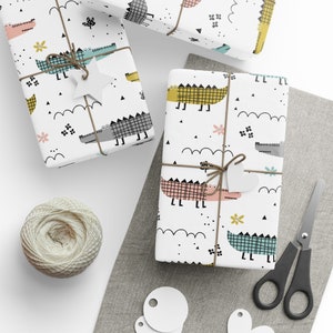 Cute Alligator Wrapping Paper | Baby Gift Wrap | Cute baby shower Wrap | cute pregnancy | new baby wrapping | alligator birthday