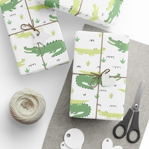 Carta da regalo con alligatore carino / Confezione regalo per bambini / Confezione regalo per baby shower carino / gravidanza carina / confezione di nuovi bambini / compleanno di alligatore