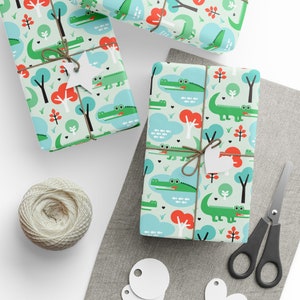 Cute Alligator Wrapping Paper | Baby Gift Wrap | Cute baby shower Wrap | cute pregnancy | new baby wrapping | alligator birthday