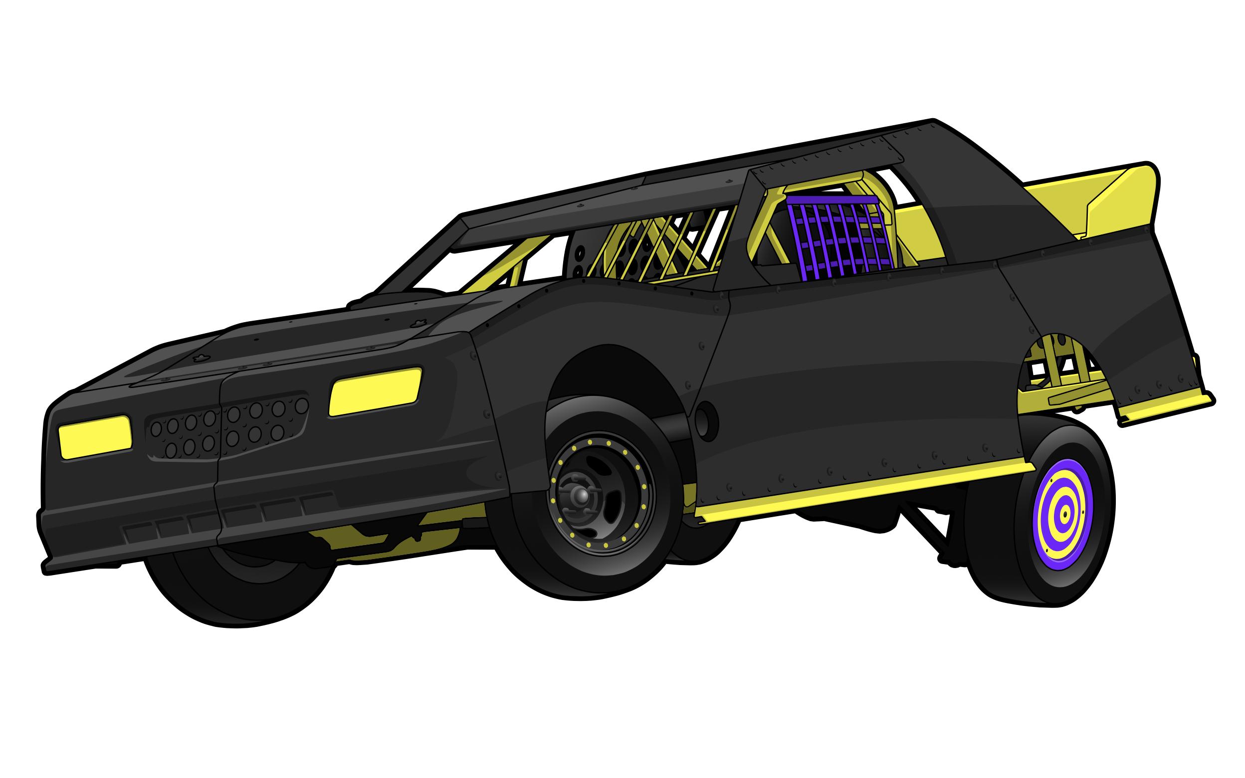 Dirt Street Stock Vector Art: Race Car Illustration for Print - Etsy